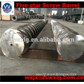 single extruder screw barrel for recycled plastic, two vented holes screw